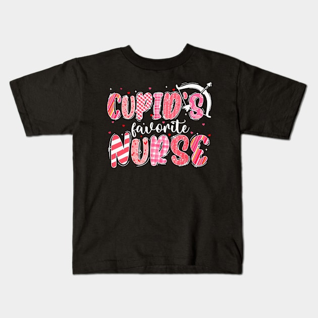 Cupid's Favorite Nurse,Valentine ER ICU NICU RN Nurses Kids T-Shirt by jadolomadolo